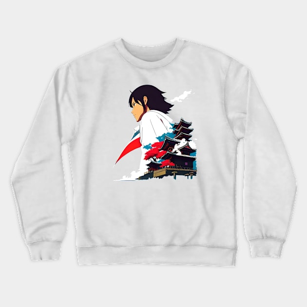 Japan boy Crewneck Sweatshirt by Evgeny